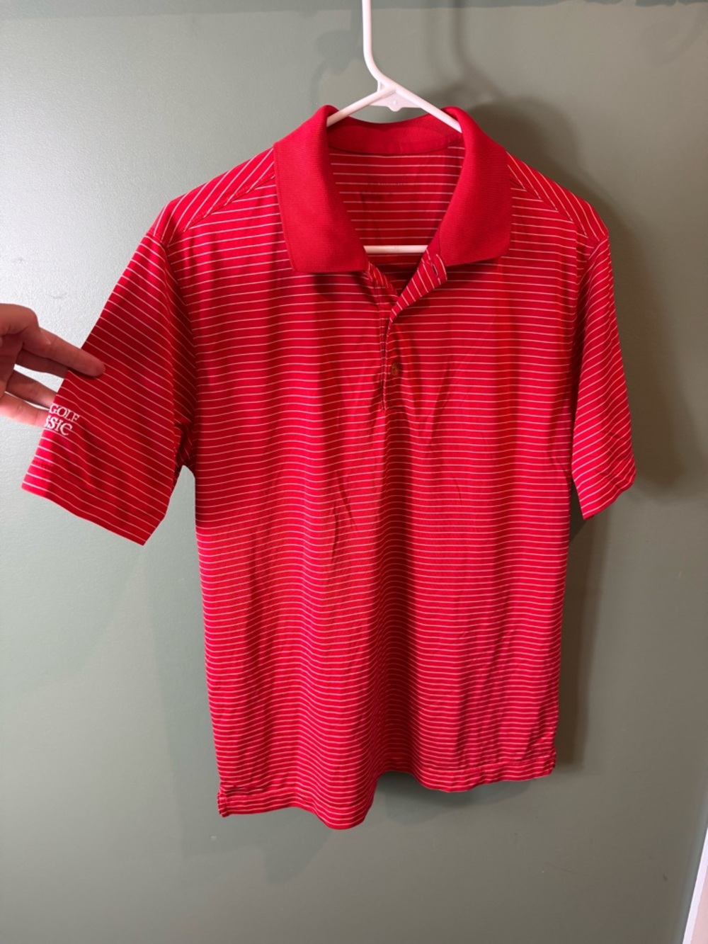 Red Striped Polo Shirt - Men